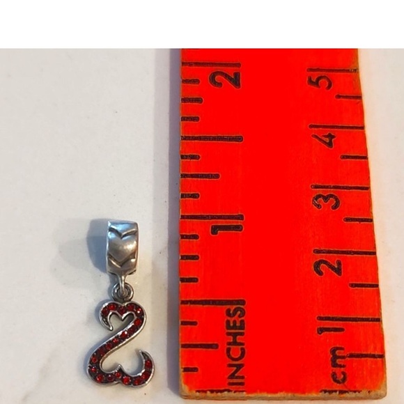 Kay Jewelers Silver and Red open heart charm Jane Seymour - Picture 2 of 6
